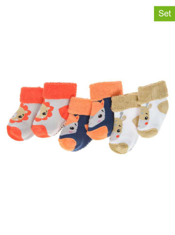 COOL CLUB 3er-Set: Socken in Weiß/ Dunkelblau/ Orange
