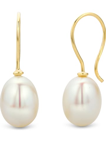 Revoni Gouden oorhangers met parels