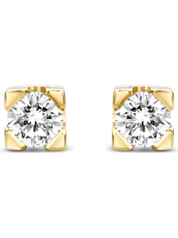 Diamant Exquis Złote kolczyki-wkrętki z diamentami