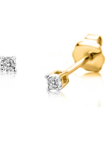 Revoni Gouden oorstekers met diamanten