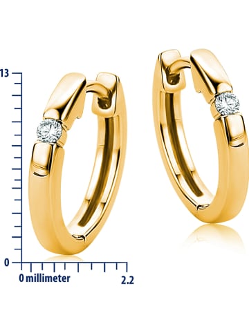 Revoni Gouden creolen met diamanten