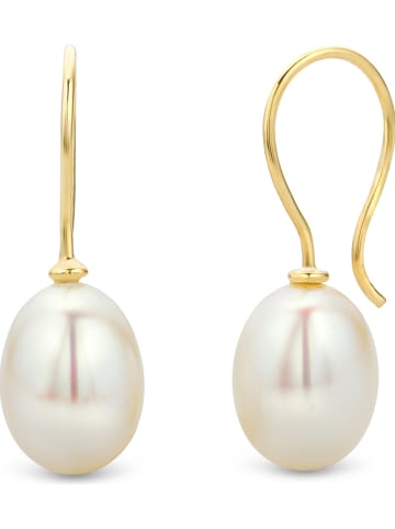 Diamant Exquis Gouden oorhangers met parels