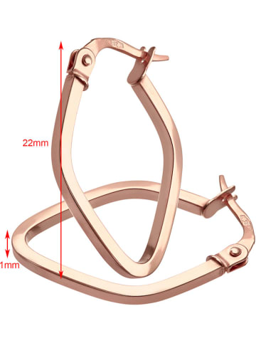 Diamant Exquis Roségouden creolen