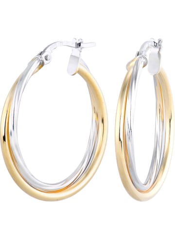 Diamant Exquis Gold-/ Weißgold-Creolen