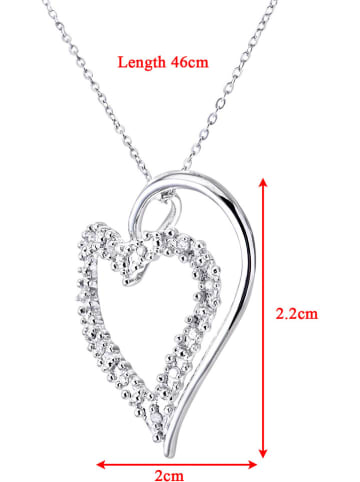 Diamant Exquis Weißgold-Halskette mit Anhänger - (L)46 cm