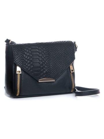 Lia Biassoni Skórzana torebka "Gorgone" w kolorze czarnym - 20 x 16 x 6 cm