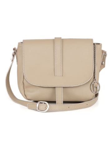 Lia Biassoni Leren schoudertas "Mella" beige - (B)24 x (H)20 x (D)9 cm
