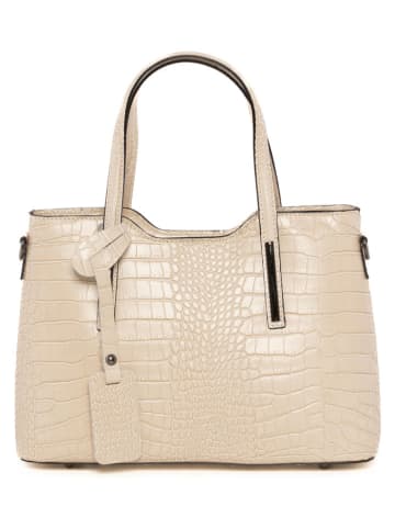 Lia Biassoni Leren schoudertas "Acco" beige - (B)32 x (H)22 x (D)12 cm