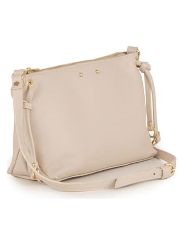 Lia Biassoni Leren schoudertas "Arroscia" beige - (B)27 x (H)18 x (D)10 cm