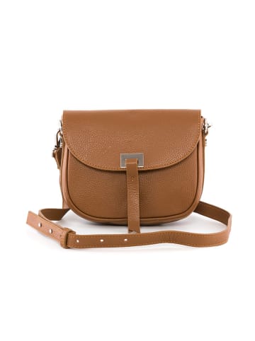 Lia Biassoni Leren schoudertas "Neva" cognackleurig - (B)20 x (H)16 x (D)6 cm