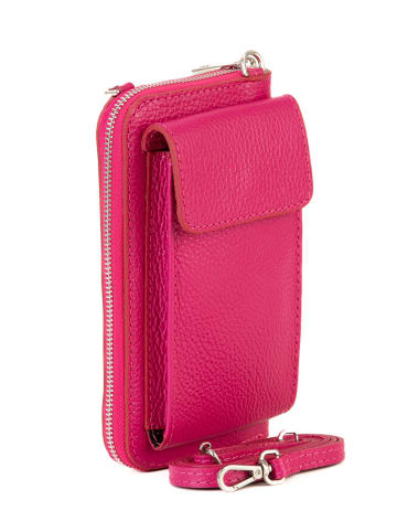 Lia Biassoni Leren smartphonetas "Cerca" fuchsia - (B)11 x (H)19 x (D)4 cm