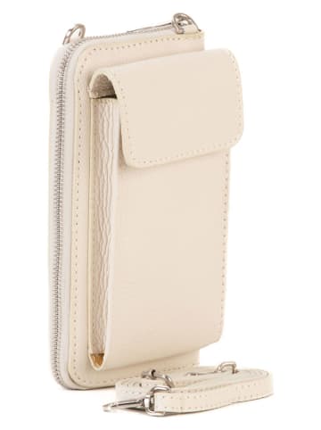 Lia Biassoni Leren smartphonetas "Cerca" beige - (B)11 x (H)19 x (D)4 cm