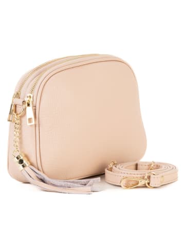 Lia Biassoni Leren schoudertas "Flumendosa" lichtroze - (B)23 x (H)17 x (D)7 cm