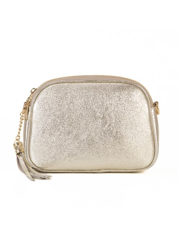 Lia Biassoni Leder-Umhängetasche "Flumendosa" in Gold - (B)23 x (H)17 x (T)7 cm