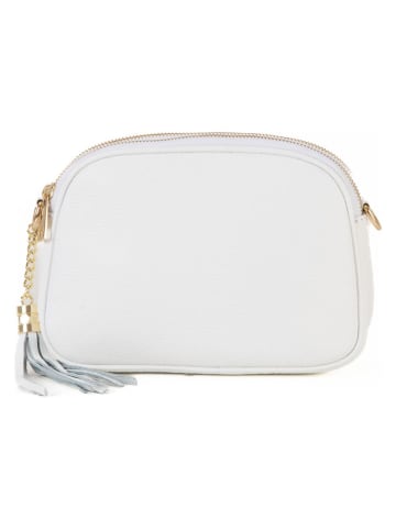 Lia Biassoni Leren schoudertas "Flumendosa" wit - (B)23 x (H)17 x (D)7 cm