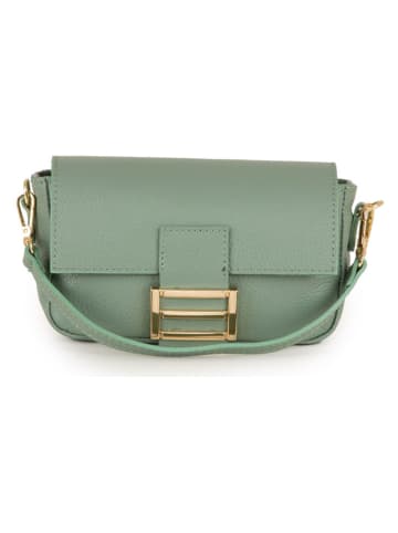 Lia Biassoni Leder-Henkeltasche "Tagliamento" in Grün - (B)22 x (H)15 x (T)6 cm