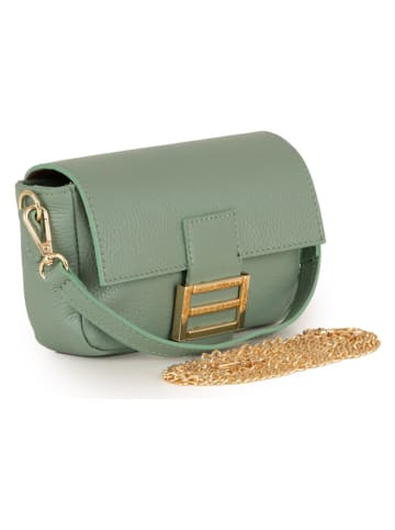 Lia Biassoni Leren handtas "Tagliamento" groen - (B)22 x (H)15 x (D)6 cm
