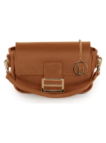 Lia Biassoni Leren handtas "Tagliamento" lichtbruin - (B)22 x (H)15 x (D)6 cm