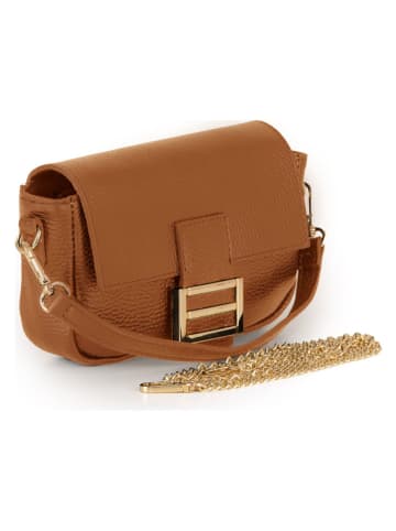 Lia Biassoni Leren handtas "Tagliamento" lichtbruin - (B)22 x (H)15 x (D)6 cm