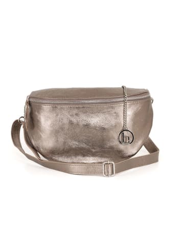 Lia Biassoni Leren heuptas "Scaffaiolo" in Champagne - (B)31 x (H)20 x (D)1 cm