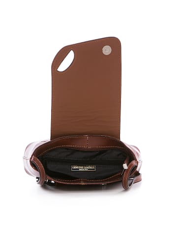 Lia Biassoni Skórzana torebka w kolorze brązowym - 24 x 20 x 6,5 cm