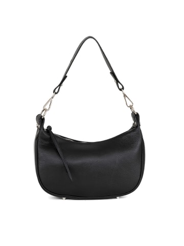 Lia Biassoni Leren schoudertas "Caldonazzo" zwart - (B)30 x (H)17 x (D)7 cm