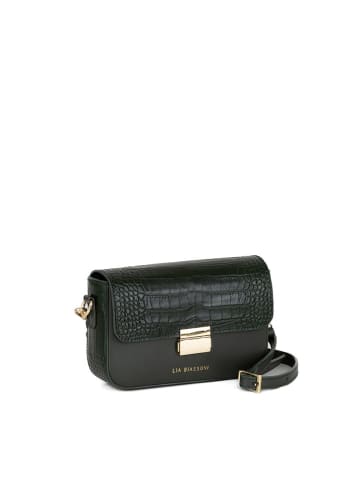 Lia Biassoni Leren schoudertas "Ruga" donkergroen - (B)21 x (H)14 x (D)5 cm