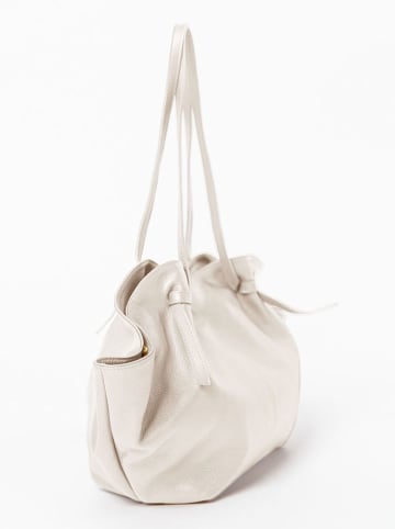 Lia Biassoni Leren shopper "Conza" beige - (B)60 x (H)33 x (D)15 cm