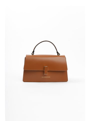 Lia Biassoni Leder-Henkeltasche in Hellbraun - (B)25 x (H)16 x (T)7 cm