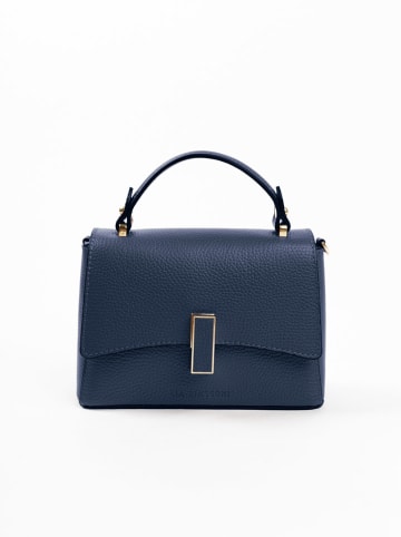 Lia Biassoni Leder-Henkeltasche "Fegana" in Dunkelblau - (B)20 x (H)14 x (T)8 cm