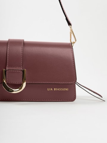 Lia Biassoni Leren schoudertas "Saraceno" in Braun- (B)27 x (H)14 x (D)6 cm