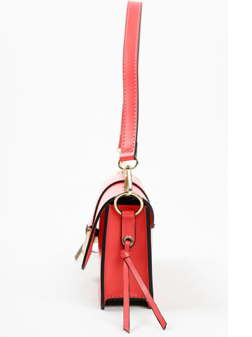 Lia Biassoni Leder-Schultertasche "Saraceno" in Rot - (B)27 x (H)14 x (T)6 cm