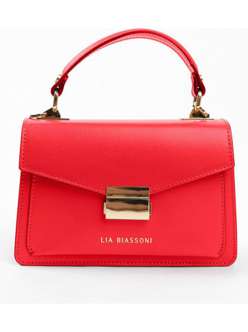 Lia Biassoni Leder-Henkeltasche "Trasubbie" in Rot - (B)20 x (H)14 x (T)7 cm