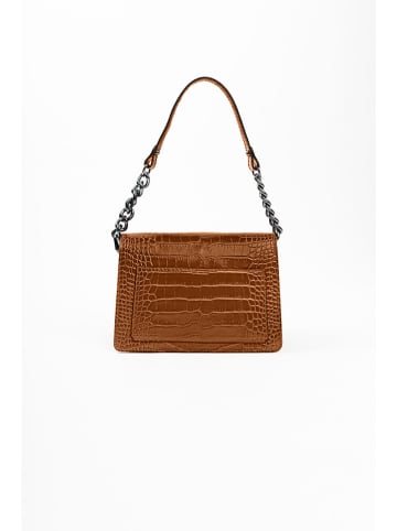 Lia Biassoni Leren schoudertas lichtbruin - (B)23 x (H)17 x (D)10 cm