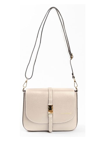 Lia Biassoni Leren schoudertas "Follone" beige - (B)24 x (H)18 x (D)8 cm