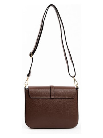 Lia Biassoni Leren schoudertas "Follone" bruin - (B)24 x (H)18 x (D)8 cm