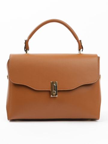 Lia Biassoni Leren handtas lichtbruin - (B)29 x (H)29 x (D)12 cm