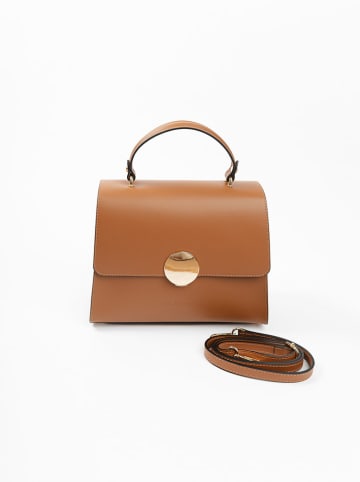 Lia Biassoni Leren handtas "Ensa" camel - (B)26 x (H)22 x (D)12 cm