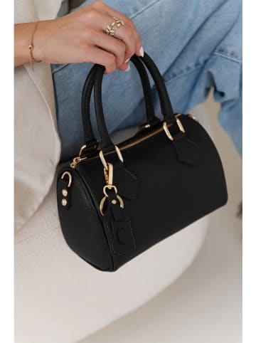 Lia Biassoni Leder-Henkeltasche in Schwarz - (B)22 x (H)17 x (T)13 cm