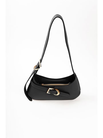 Lia Biassoni Leren schoudertas zwart - (B)32 x (H)19 x (D)6 cm