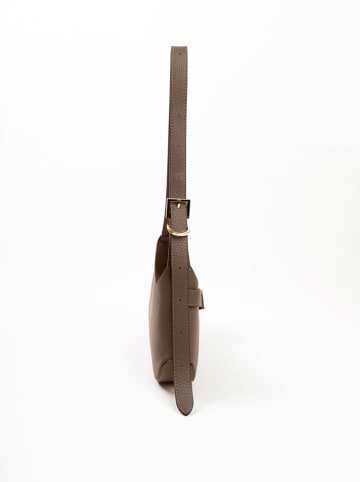 Lia Biassoni Leren schoudertas "Sorra" beige - (B)32 x (H)19 x (D)6 cm