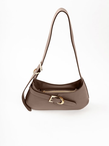 Lia Biassoni Leren schoudertas "Sorra" beige - (B)32 x (H)19 x (D)6 cm