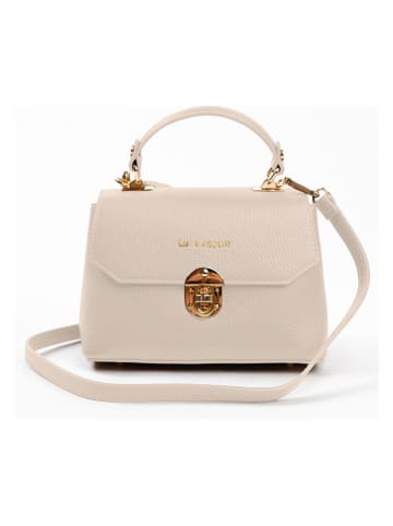 Lia Biassoni Leren handtas "Calopinace" beige - (B)23 x (H)16 x (D)12 cm