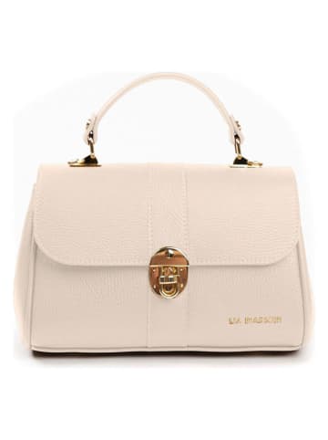 Lia Biassoni Leder-Henkeltasche "Carsia" in Beige - (B)27 x (H)19 x (T)13 cm