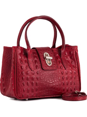 Lia Biassoni Leren handtas "Coscile" bordeaux - (B)26 x (H)17 x (D)12 cm