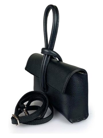 Lia Biassoni Leren handtas zwart - (B)23 x (H)13 x (D)6 cm
