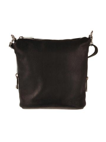 Lia Biassoni Leren schoudertas "Goriuda" zwart - (B)21 x (H)19 x (D)10 cm