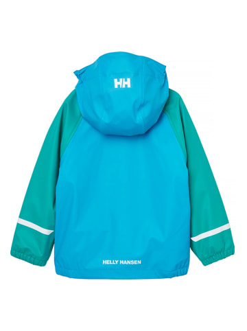 Helly Hansen 2-delige regenoutfit "Bergen 2.0" blauw/groen