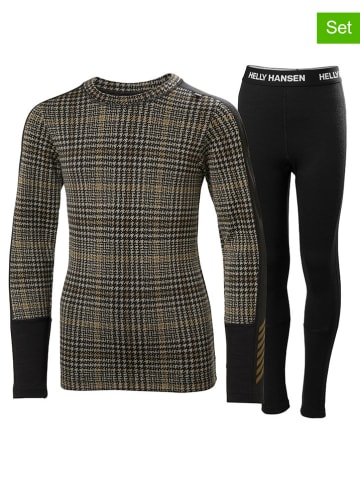 Helly Hansen 2-delige functionele ondergoedset zwart/lichtbruin