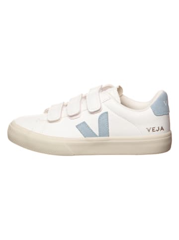 Veja Leder-Sneakers "Recife" in Weiß/ Hellblau
